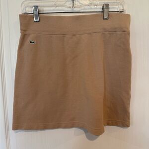 Lacoste Women’s tan knit cotton a-line skirt size medium